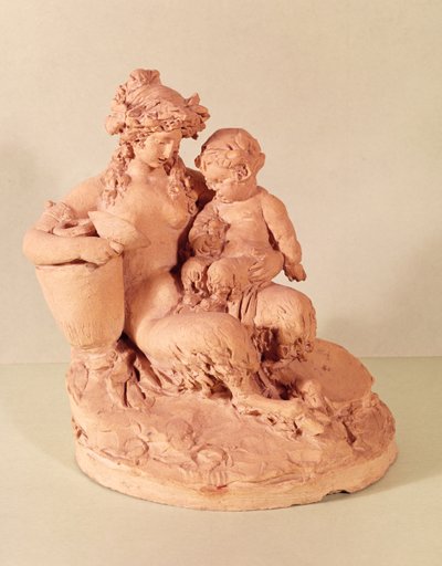 Female Faun with Her Child by Claude Michel Clodion